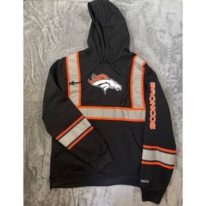 Buffalo Outdoors Denver Broncos Reflective Hi-Vis Hoodie Black Mens Large L